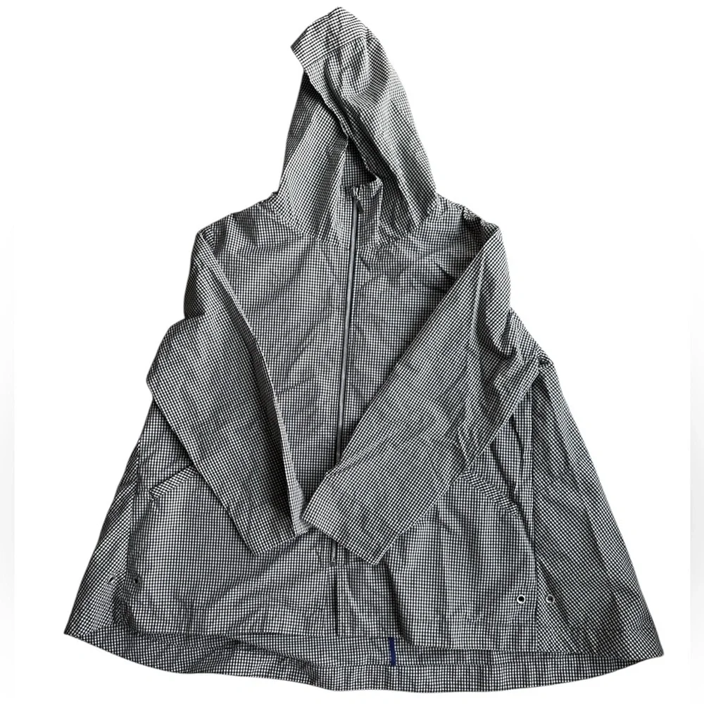 Pret Pour Partir Checkered Transitional Cotton Jacket Oversized Asymmetric Sz38 - Picture 2 of 8